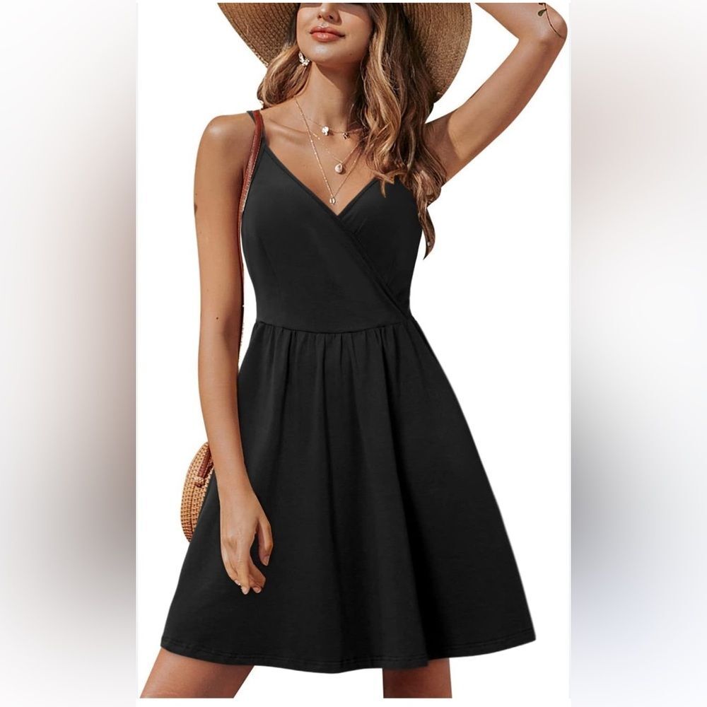 White House Black Market Black Mini Dress Spaghetti Straps